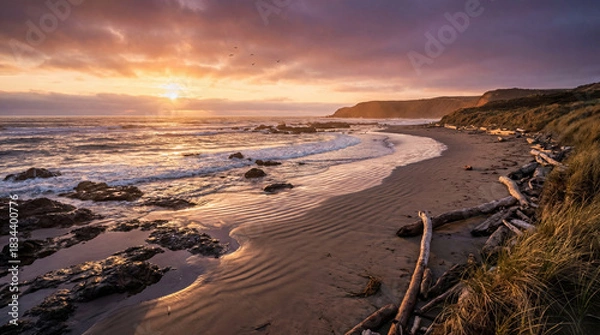 Obraz sunset on the beach