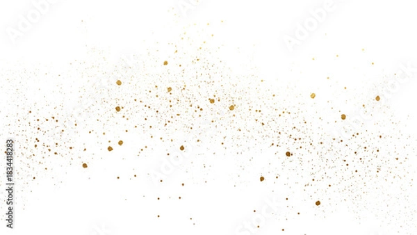 Fototapeta gold sparkles dust particles on transparent background