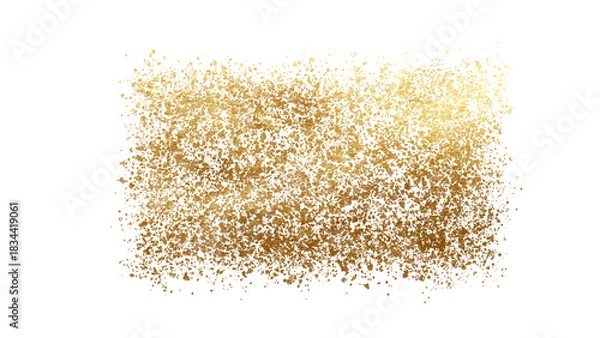 Fototapeta gold glitter sparkles dust particles on transparent background