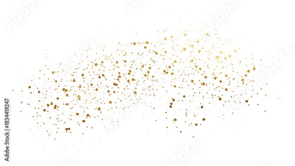 Fototapeta gold sparkles dust particles on transparent background