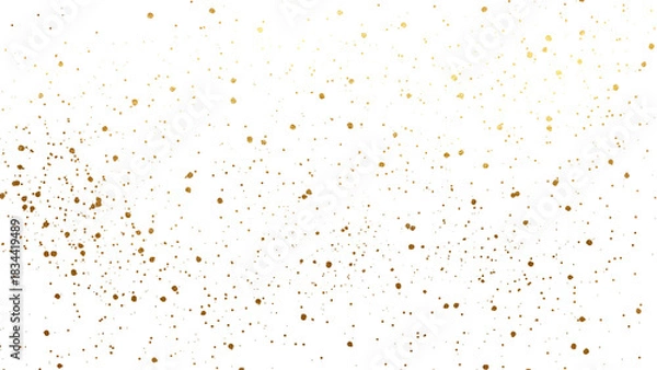 Fototapeta gold sparkles dust particles on transparent background