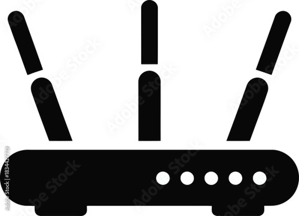 Fototapeta Wireless internet router device for home and office network connectivity