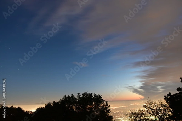 Fototapeta sunset in the mountains