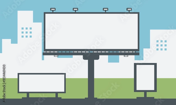 Fototapeta Billboard blank promotion corporate information design template