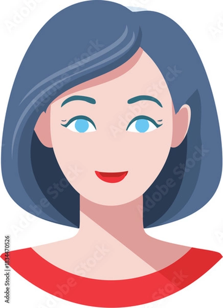 Fototapeta Lady in red vector