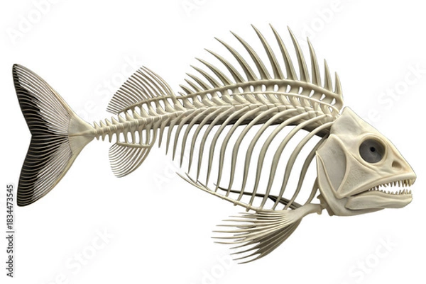 Obraz Fish Skeleton Transparent Background PNG