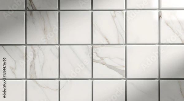 Obraz White Square Marble Tiles Background Texture