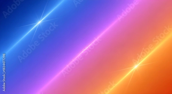 Obraz Gradient Light Beam Abstract Background Copy Space Blue Orange