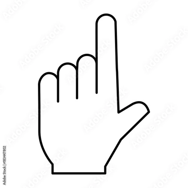 Obraz hand human index icon vector illustration design