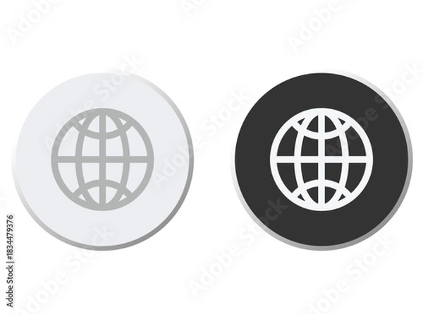 Obraz Go to web symbol icon. web earth icon vector.