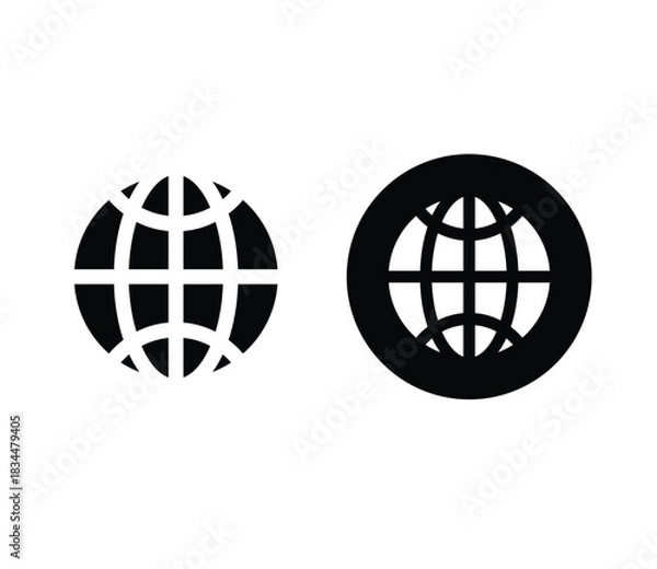 Obraz Go to web symbol icon. web earth icon vector.
