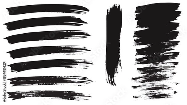 Fototapeta set of brush strokes