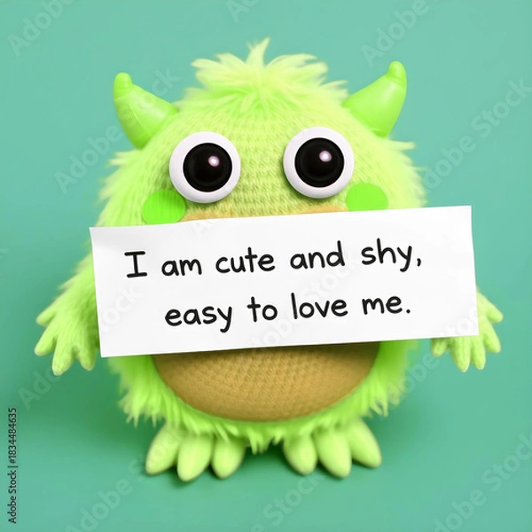 Obraz cute shy monster