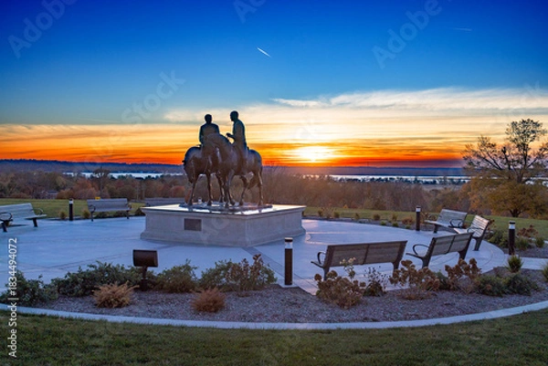 Obraz Sunset over the Mississippi River
