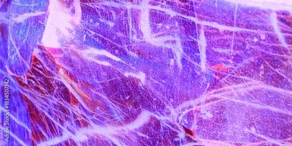 Fototapeta Abstract purple and white marble-like pattern with intricate veining and texture.