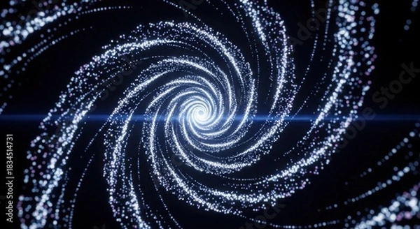 Obraz Abstract swirling vortex of light particles