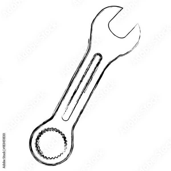 Fototapeta wrench key isolated icon vector illustration design