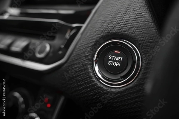 Obraz Car Ignition Start Button Close-up