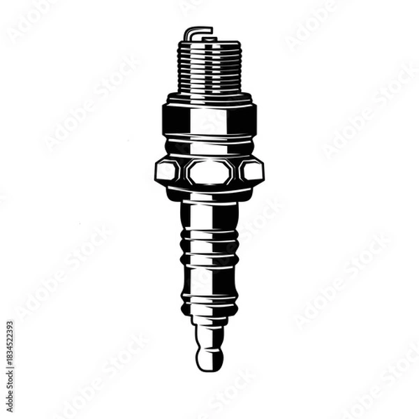 Obraz spark plug isolated on white background