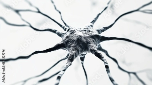 Obraz Exploring the Intricate Details of a Neuron Revealing Its Complex Structure and Function