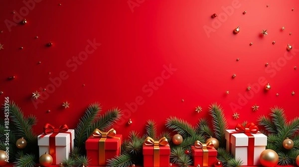 Obraz christmas tree and gifts