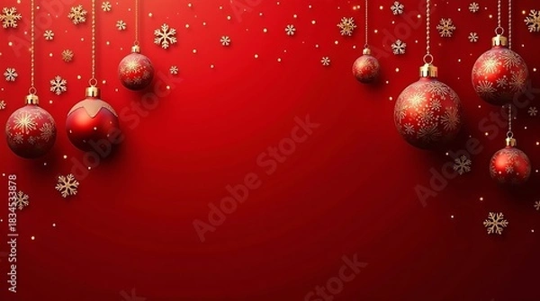 Fototapeta red christmas background