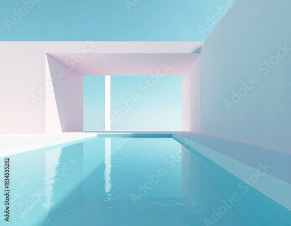 Obraz blue empty room