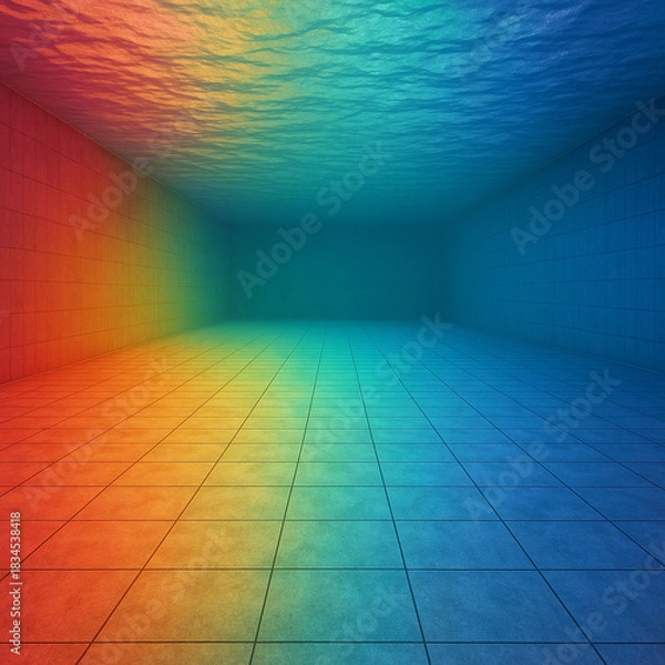 Obraz underwater structure with rainbow colours