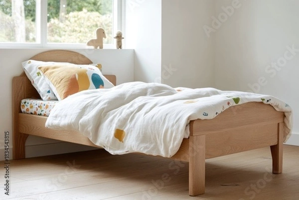 Obraz Contemporary Bedroom Featuring Smooth Silk Sheets on Bed