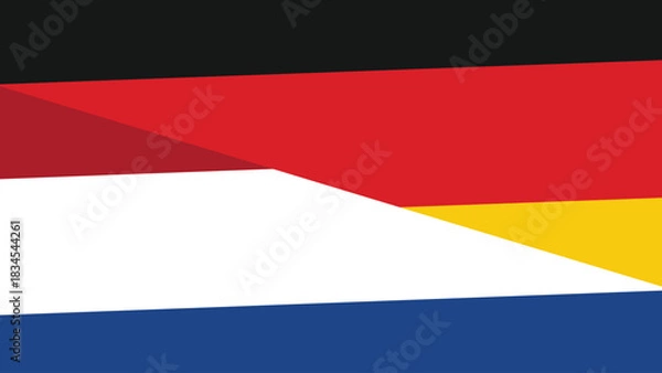 Fototapeta Germany and netherlands flag fusion design