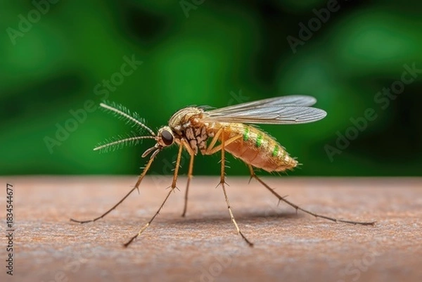 Fototapeta Summer backyard setup with pest control devices