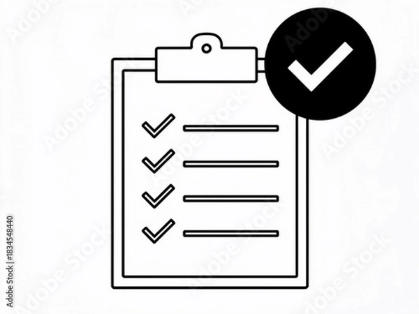 Fototapeta clipboard icon vector illustration