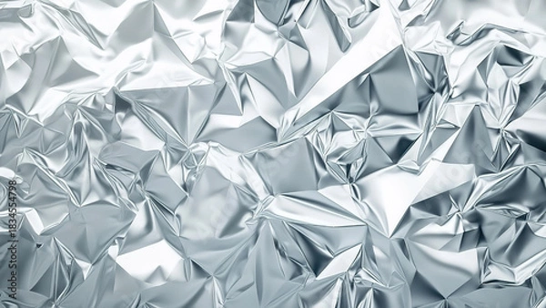 Obraz gray holographic plastic paper wave, glow, chrome 