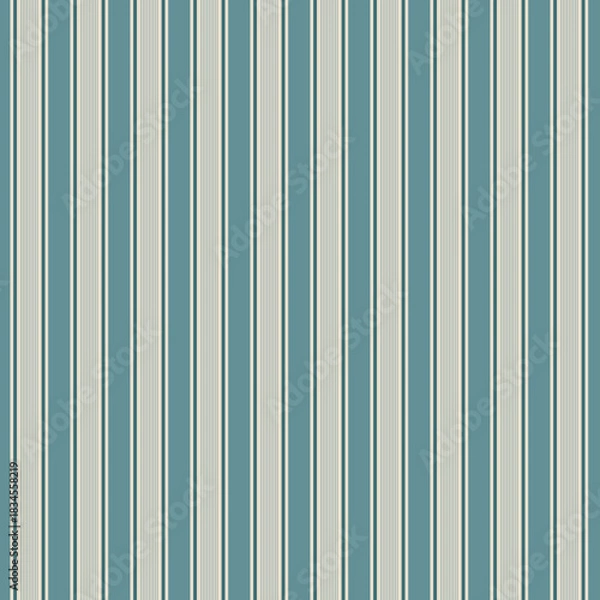 Fototapeta Vertical Geometry Stripes Green Sage. Vector Seamless Background
