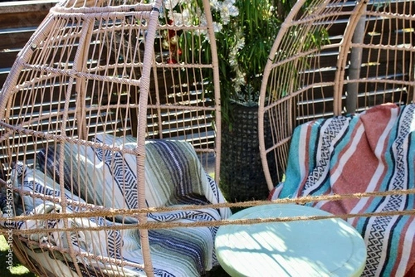 Obraz wicker chairs