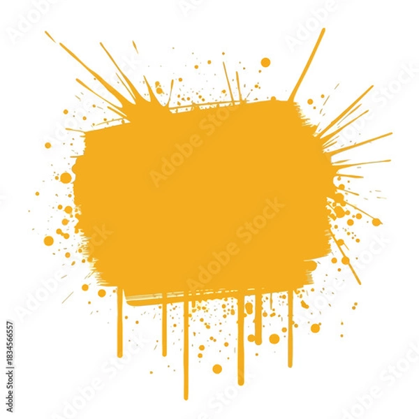 Obraz Orange Grunge Splash Banner