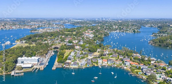 Obraz The Sydney suburb of woolwich showing Woolwich dock.