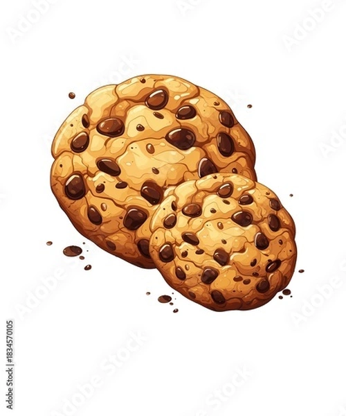Obraz chocolate chip cookies icon 