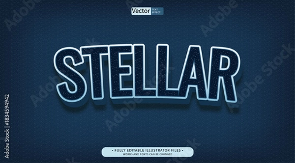 Obraz Space text effect editable eps cc	