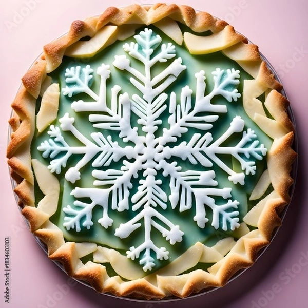 Obraz Snowflake Pie with Apples