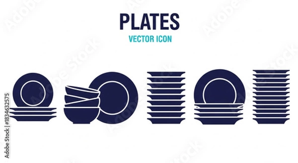 Obraz plates and bowls for kitchenware and dining
