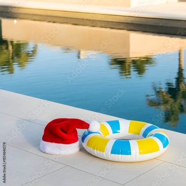 Obraz Summer Christmas by the Poolside