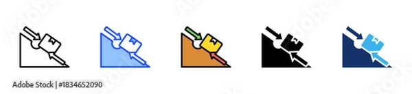 Obraz Friction Point Icon Collection With Multiple Styles