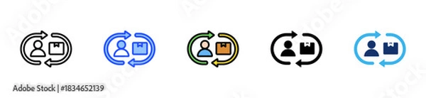 Obraz User Flow Icon Collection With Multiple Styles