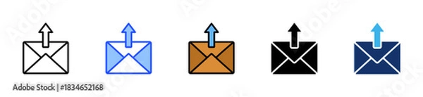 Obraz Follow Up Email Icon Collection With Multiple Styles
