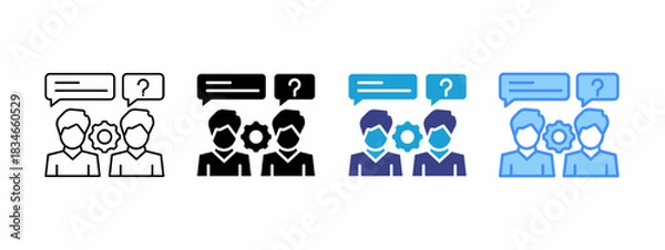 Obraz Clarification icon set multiple style collection