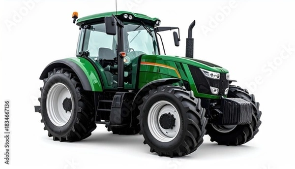 Obraz Green Tractor Isolated.