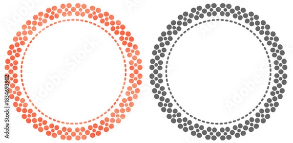 Obraz ビーズのサークルフレームセット2