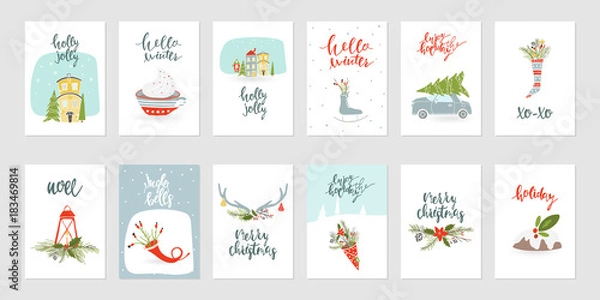 Obraz Collection of Merry Christmas