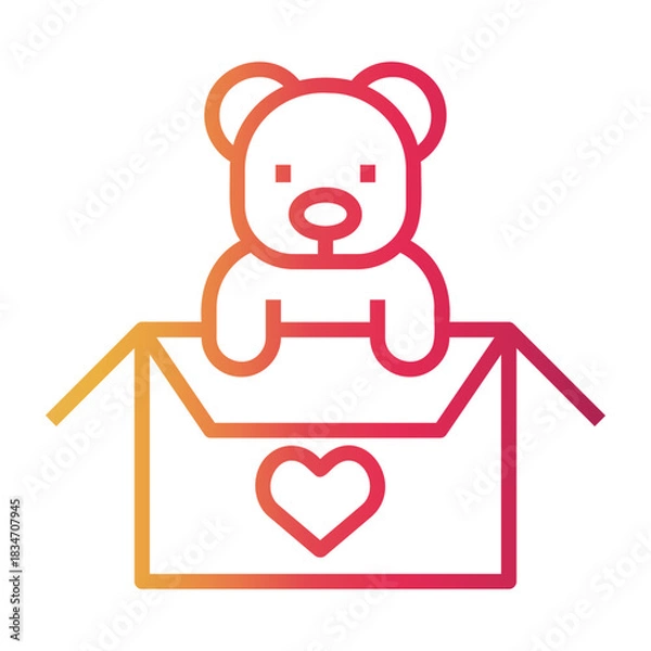 Obraz donation Line Gradient Icon